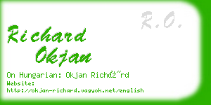 richard okjan business card